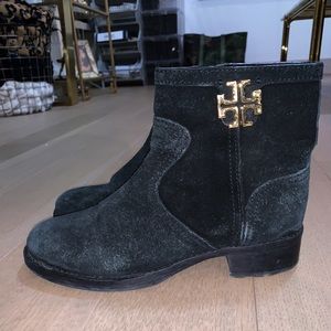 Tory Burch Distressed Suede Booties Sz 7.5